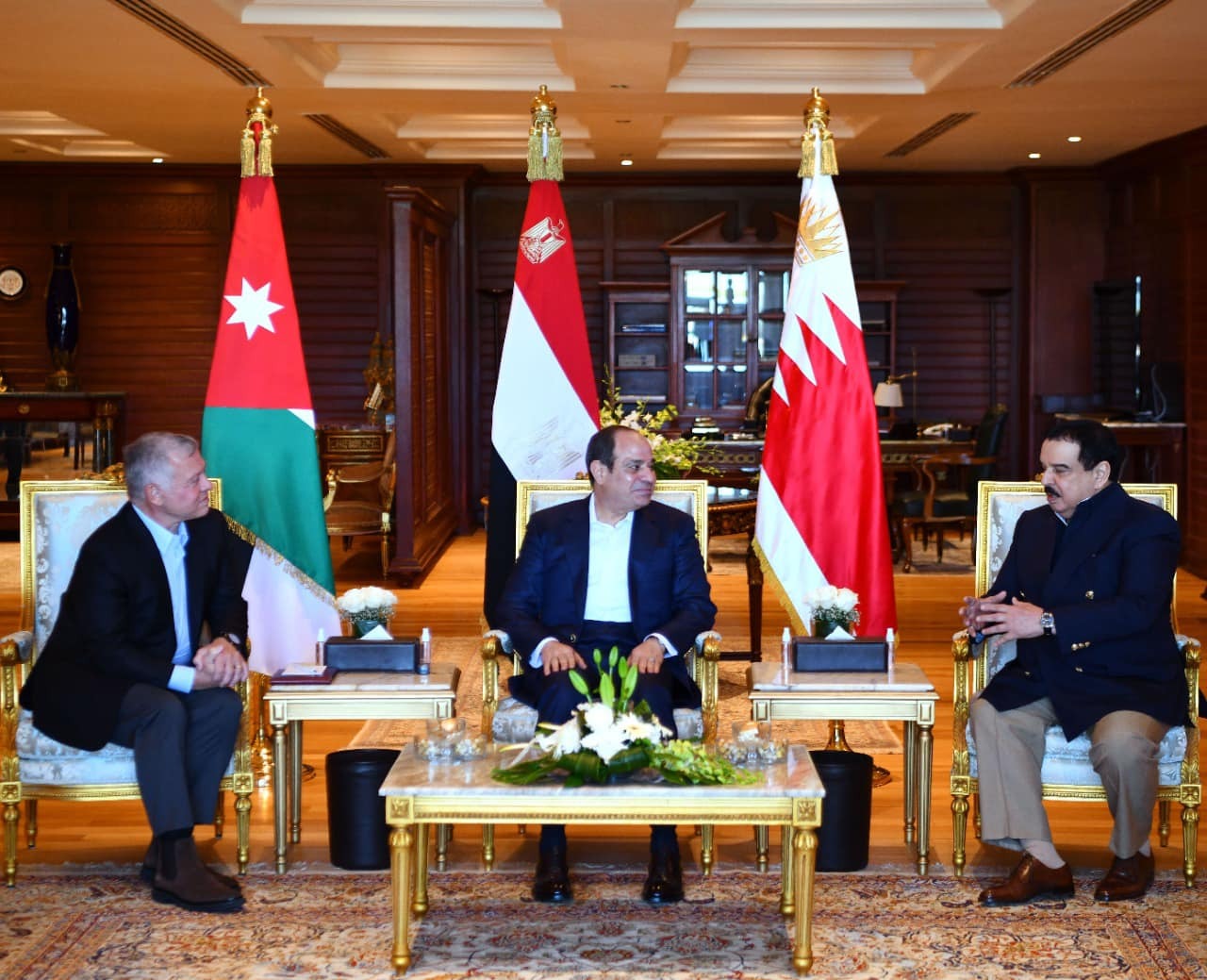 الرئيس السيسي يستقبل ملك البحرين والعاهل الأردني في شرم الشيخ