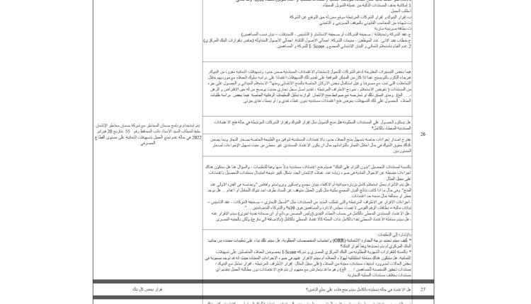 كتاب دوري بتاريخ 27 أكتوبر 2022 بشأن تحديث الرد علي استفسارات البنوك بخصوص الاعتمادات المستندية_page-0003